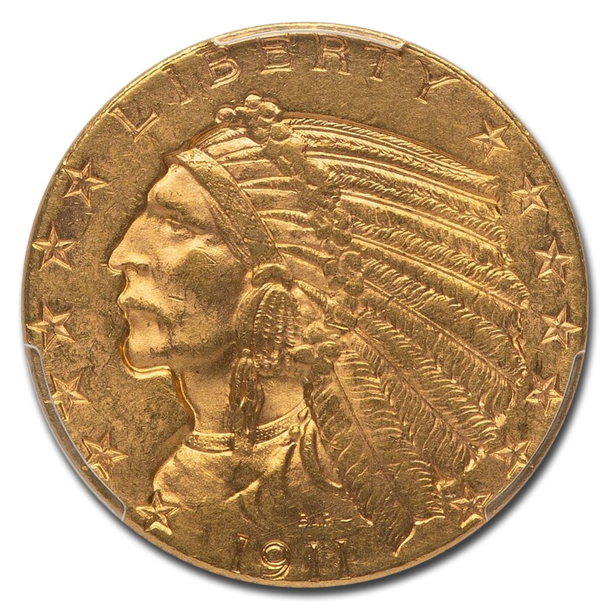 1911 $5 Indian Gold Half Eagle MS-62 PCGS
