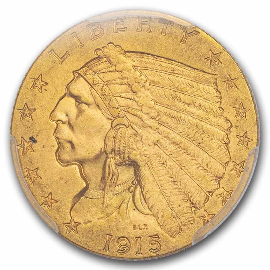 1915 $2.50 Indian Gold Quarter Eagle MS-63 PCGS