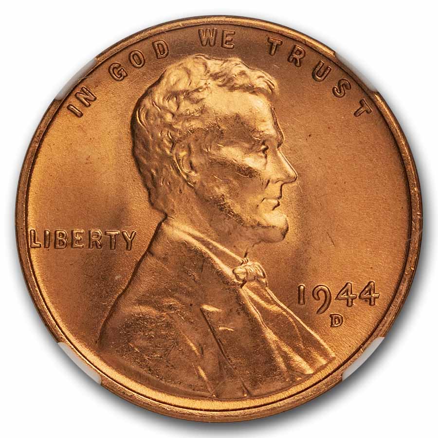 1944-D Lincoln Cent MS-67 NGC (Red)