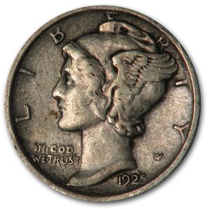 1925-D Mercury Dime XF