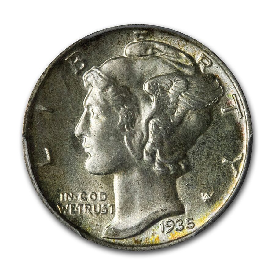 1935 Mercury Dime MS-66 PCGS