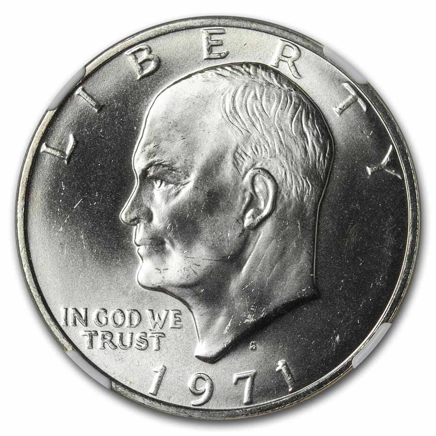 1971-S Silver Eisenhower Dollar MS-66 NGC