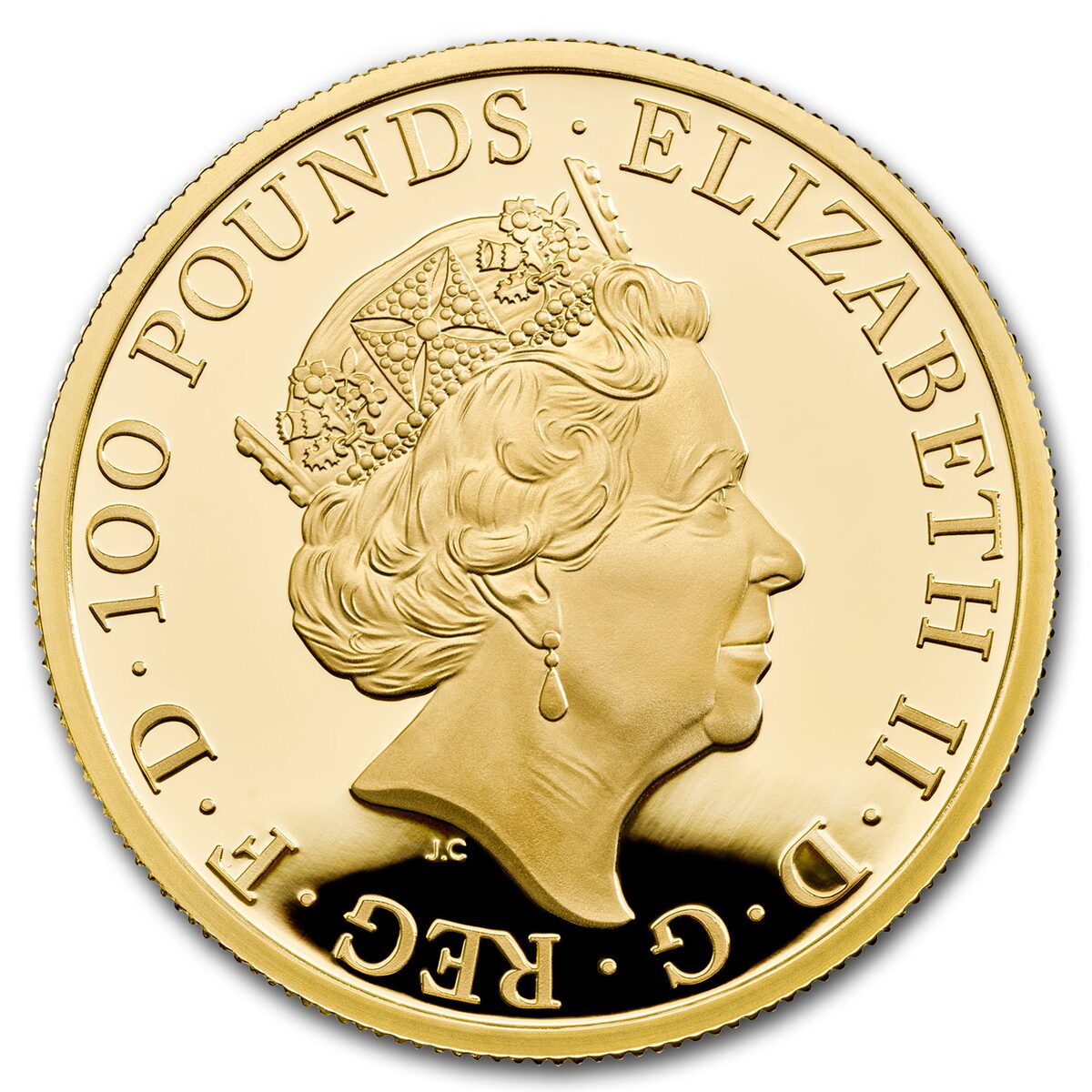 2021 GB 1 oz Gold Queen's Beasts Griffin Proof (w/Box & COA)