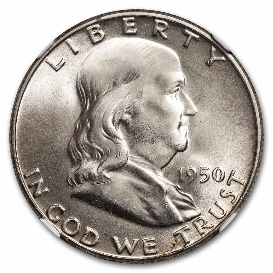 1950 Franklin Half Dollar MS-65 NGC (FBL)