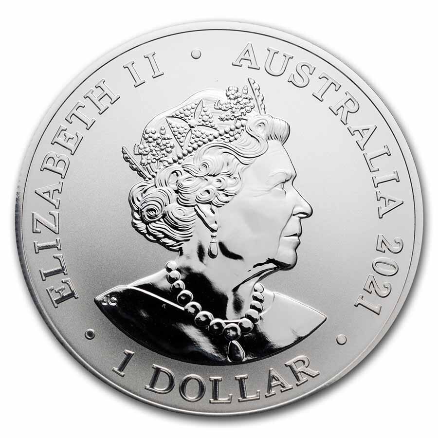 2021 Australia 1 oz Silver $1 Fraser's Dolphin BU