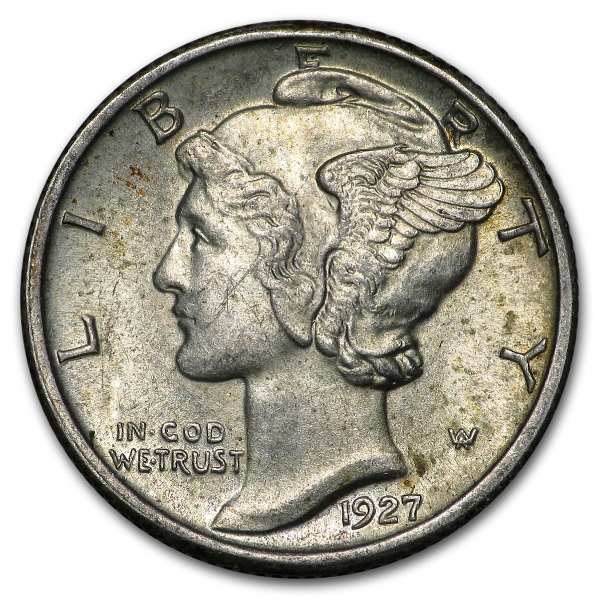 1927 Mercury Dime BU