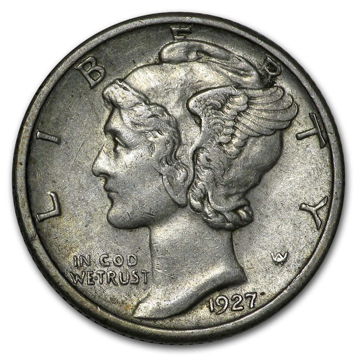1927-D Mercury Dime XF