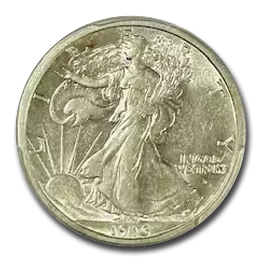 1916-D Walking Liberty Half Dollar AU-55 PCGS