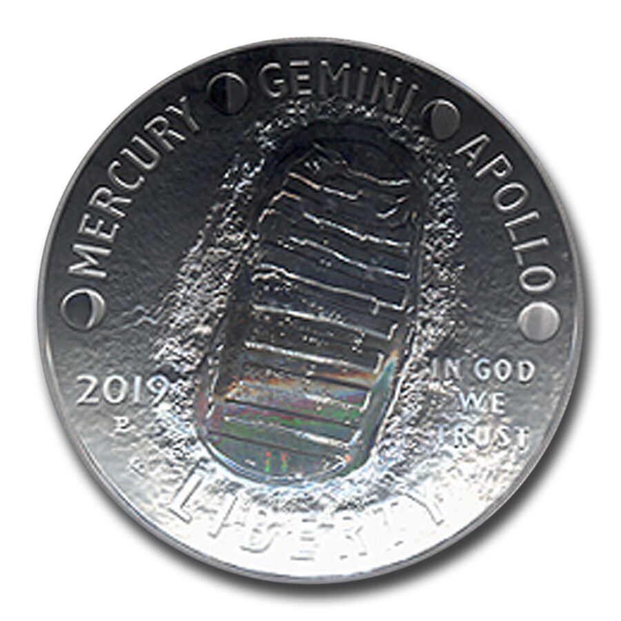 2019-P Apollo 11 50th Anniversary $1 5 oz Silver PF-69 NGC