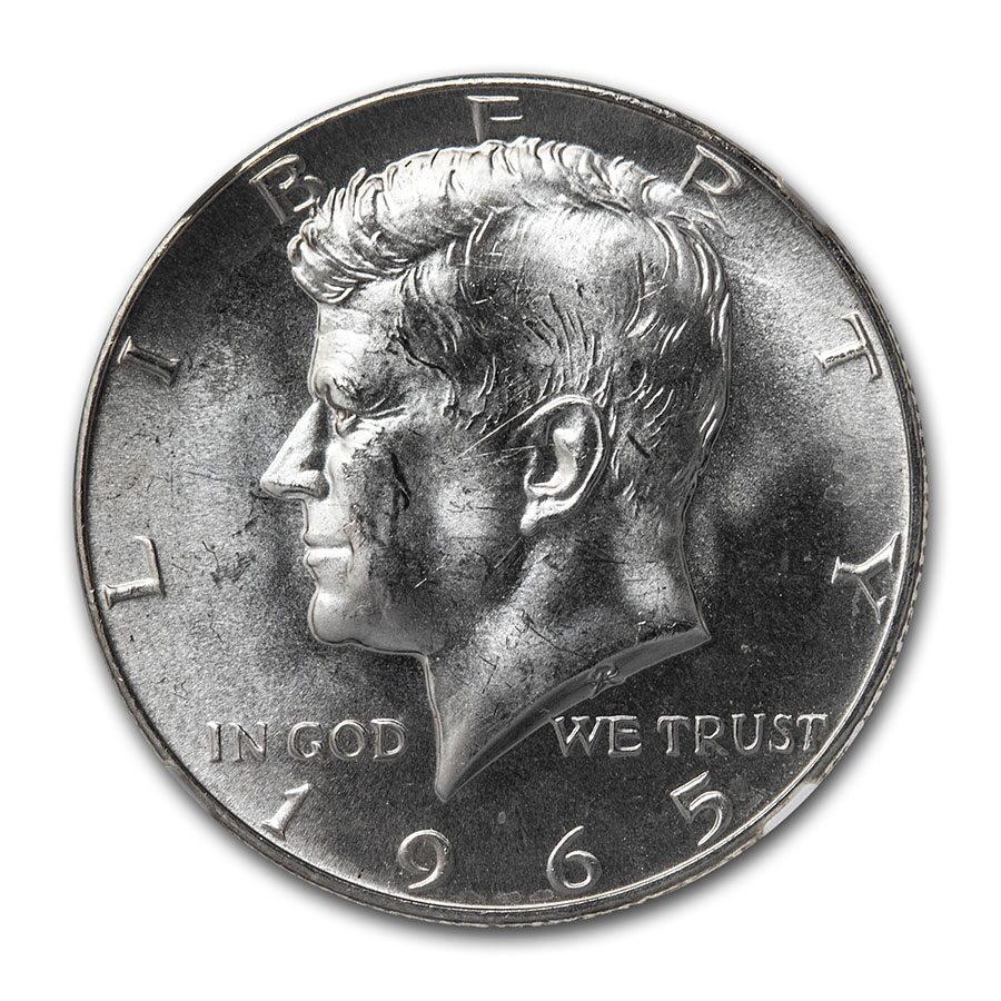 1965 Kennedy Half Dollar MS-66 NGC (SMS)