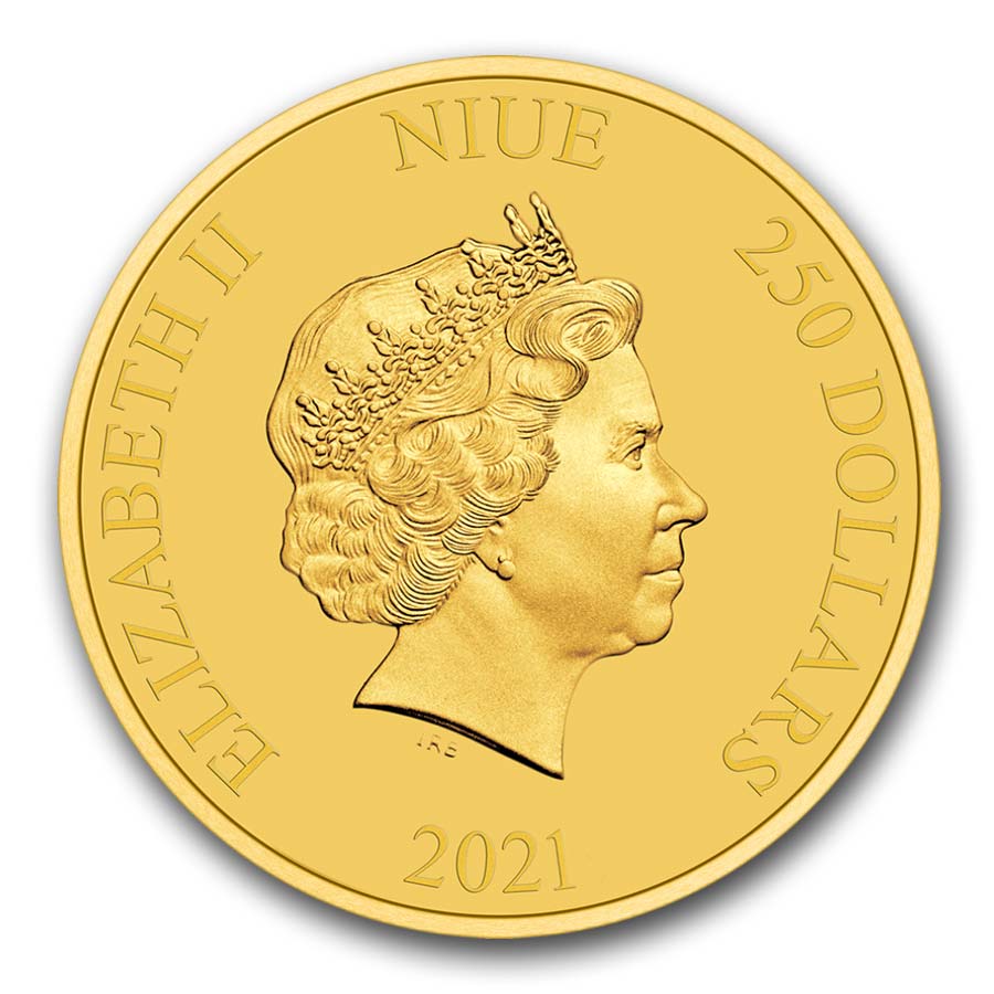 2021 Niue 1 oz Gold $250 DC Comics Justice League: Batman