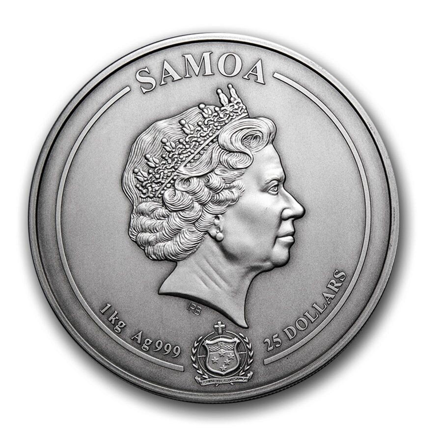2021 Samoa 1 kilo Silver Aztec Empire Multiple Layer Coin