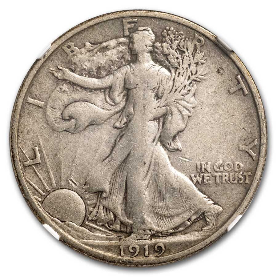 1919-S Walking Liberty Half Dollar VF-25 NGC
