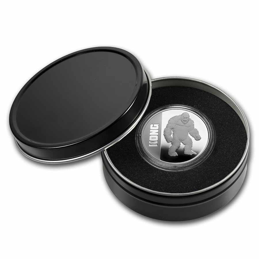 2021 Niue 1 oz Silver Proof $2 Kong (w/Gift Tin & COA)
