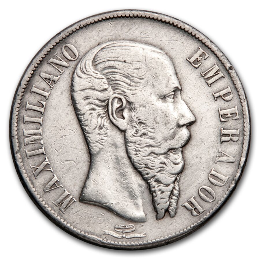 1867-Mo Mexico Silver Peso Maximilian I VF