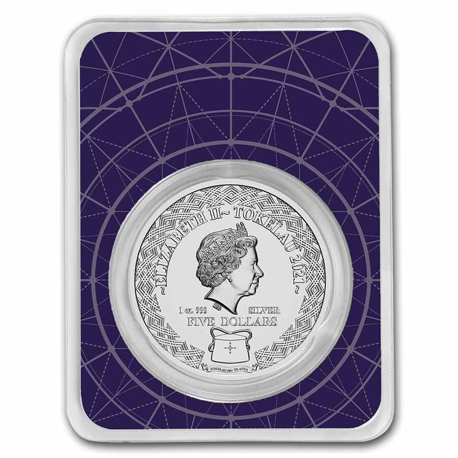 2021 Tokelau 1 oz Silver $5 Zodiac Series: Capricorn BU (TEP)