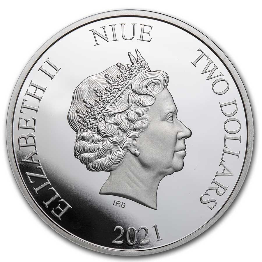 2021 Niue 1 oz Silver $2 Star Wars The Mandalorian (w/Box & COA)