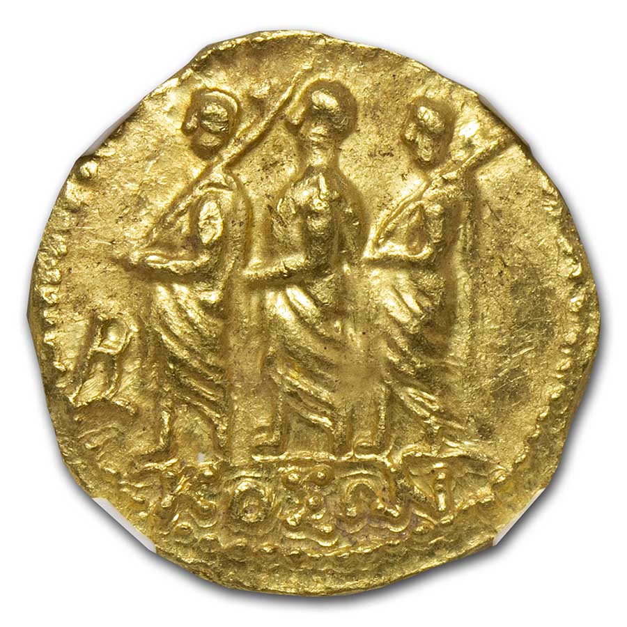 Thracian/Scythian Gold Stater Coson (after 54 BC) MS NGC (4/4)