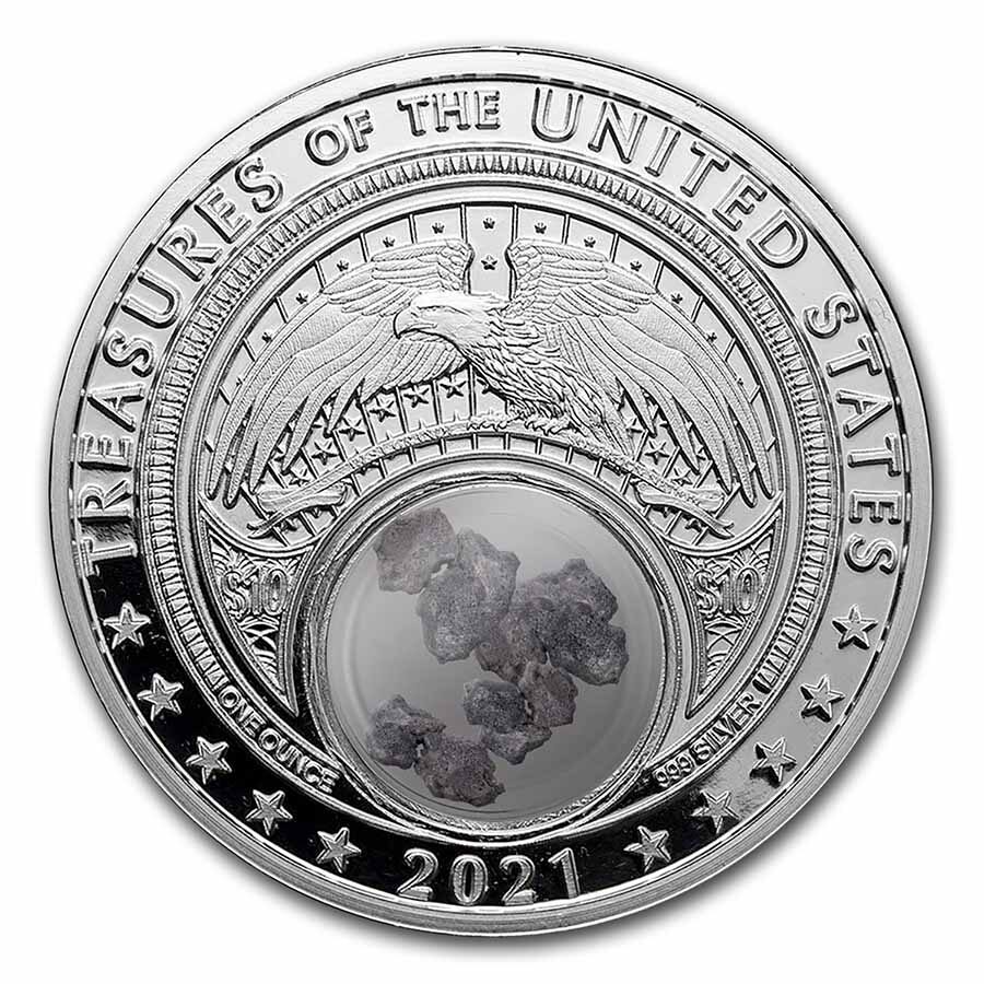 2021 1 oz Ag Treasures of the U.S. Hawaii Lava Rock (Colorized)