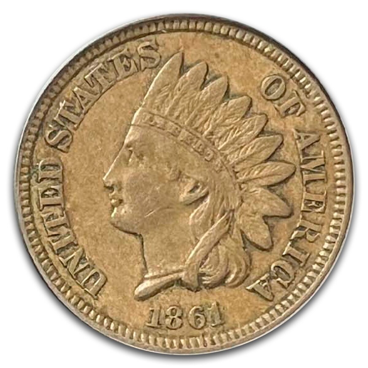 1861 Indian Head Cent AU-55 PCGS
