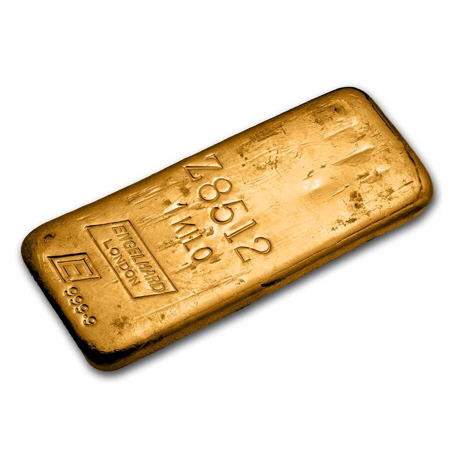 1 kilo Gold Bar - Engelhard-London (Horizontal Logo)