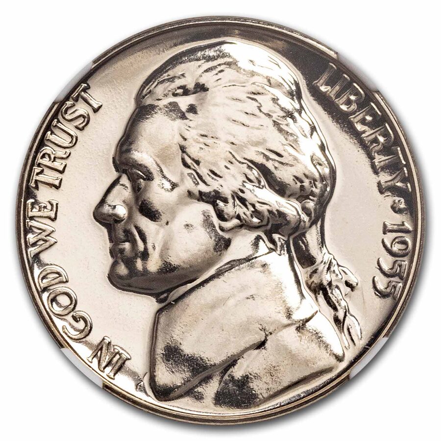1955 Jefferson Nickel PF-68 NGC