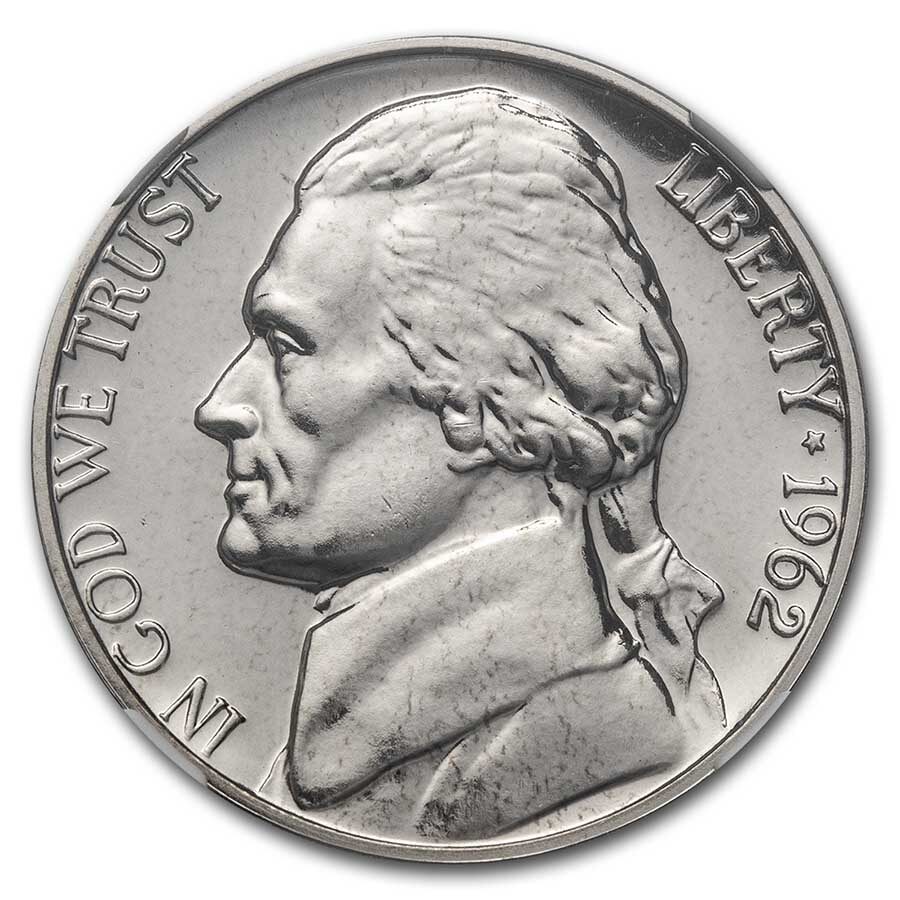 1962 Jefferson Nickel PF-68 NGC