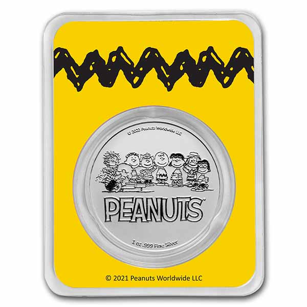 Peanuts® Snoopy & Woodstock Easter Egg Hunt 1 oz Colorized Silver
