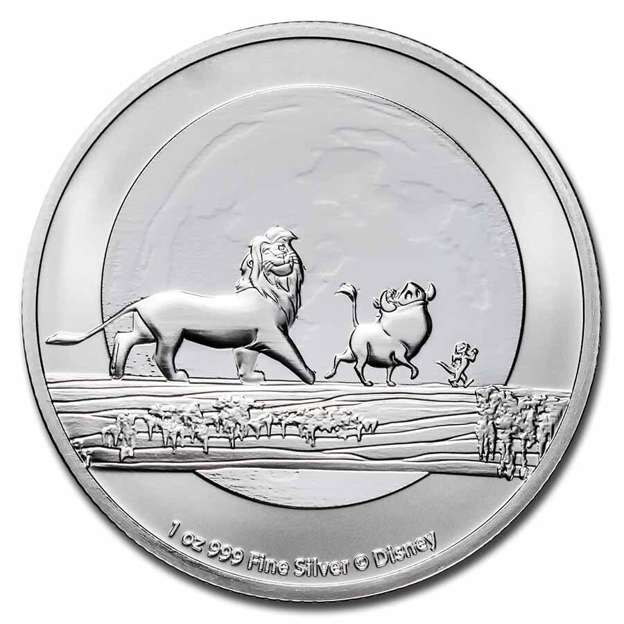 2021 Niue 1 oz Silver $2 Disney Lion King Hakuna Matata BU