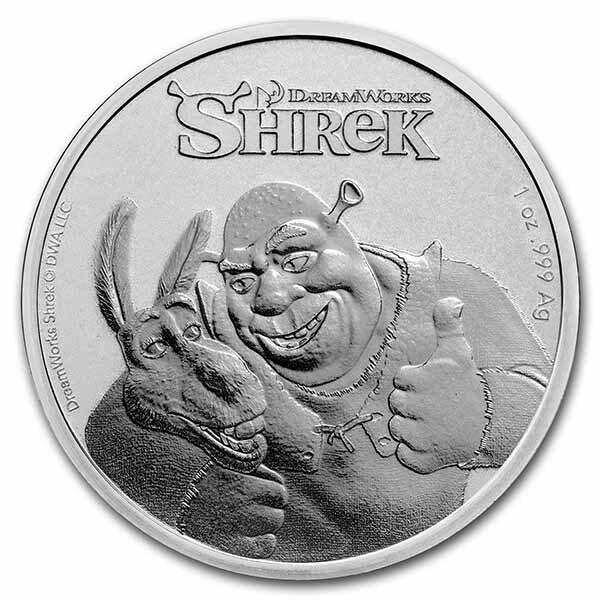 2021 Niue 1 oz Ag $2 Shrek 20th Anniv. (MD® Premier + PCGS FS)