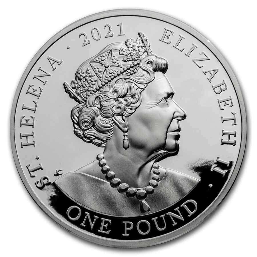 2021 St. Helena 1 oz Silver Napoleon Bonaparte 200th Anniversary