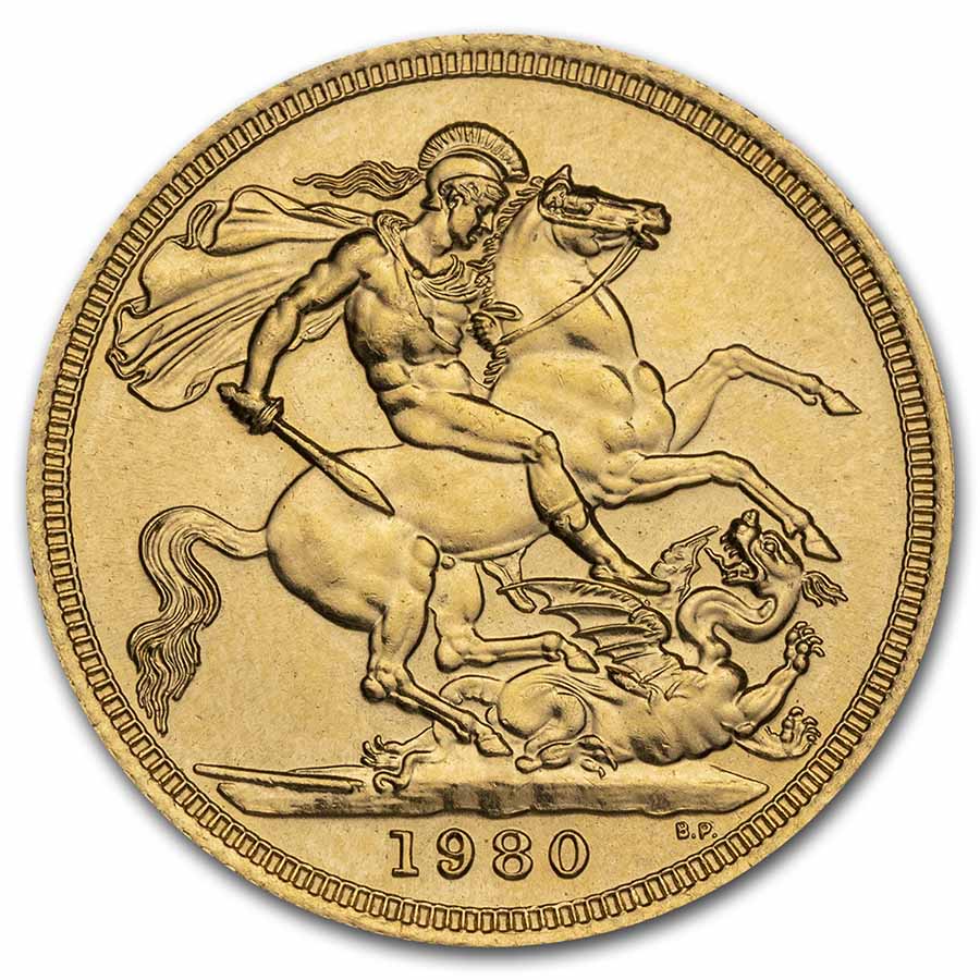 1980 Great Britain Gold Sovereign Elizabeth II BU