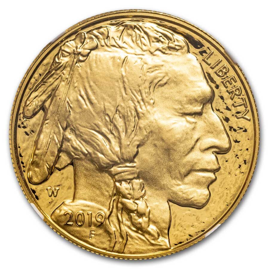 2019-W 1 oz Proof Gold Buffalo PF-70 UCAM NGC (FDI Castle Label)