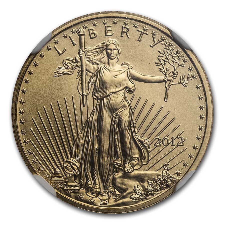 2012 1/10 oz American Gold Eagle MS-70 NGC (First Releases)