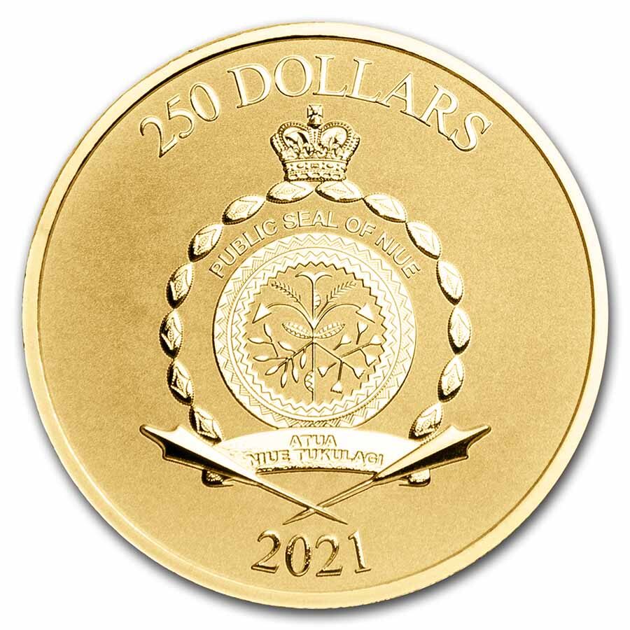 2021 Niue 1 oz Gold $250 Star Wars: Galactic Empire BU