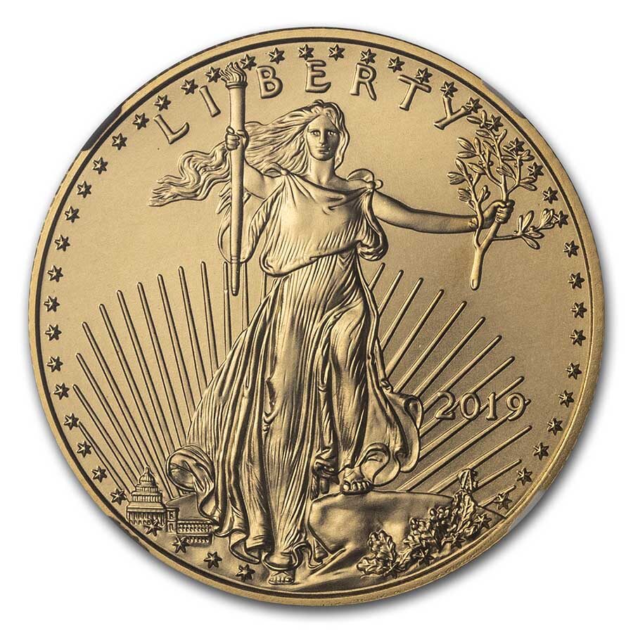 2019 1/2 oz American Gold Eagle MS-70 NGC