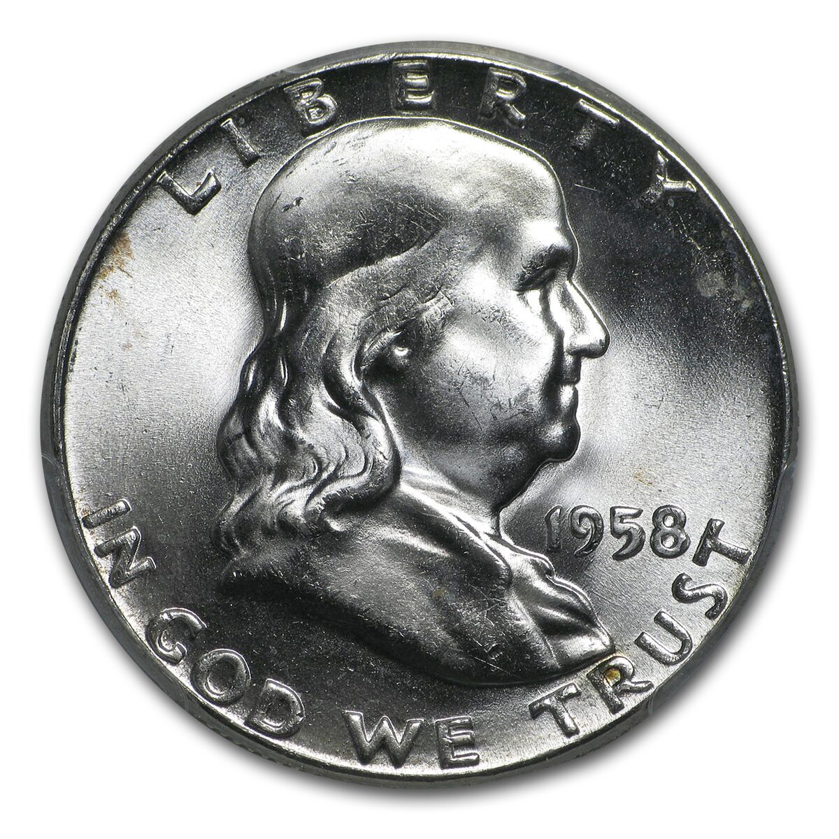 1958 Franklin Half Dollar MS-65 PCGS (FBL)