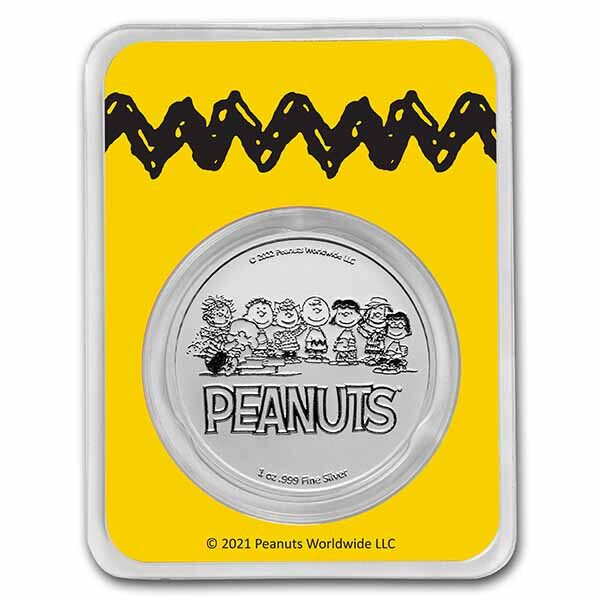 Peanuts® Charlie Brown Happy Birthday 1 oz Colorized Silver