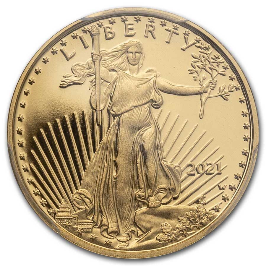 2021-W 1/10 oz Proof Gold Eagle (Type 1) PR-69 PCGS (FS)