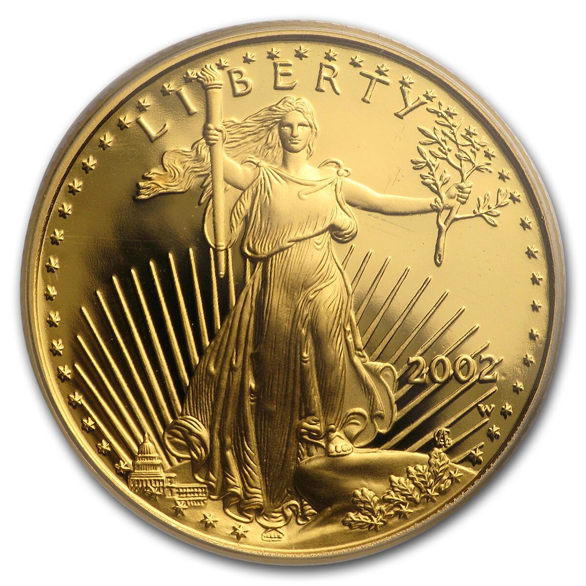 2002-W 1/4 oz Proof American Gold Eagle PR-70 DCAM PCGS