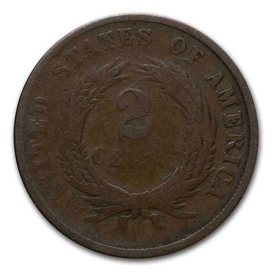 1864 Two Cent Piece Small Motto Good