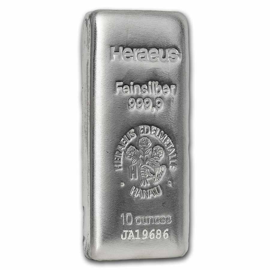 10 oz Silver Bar - Argor-Heraeus w/COA