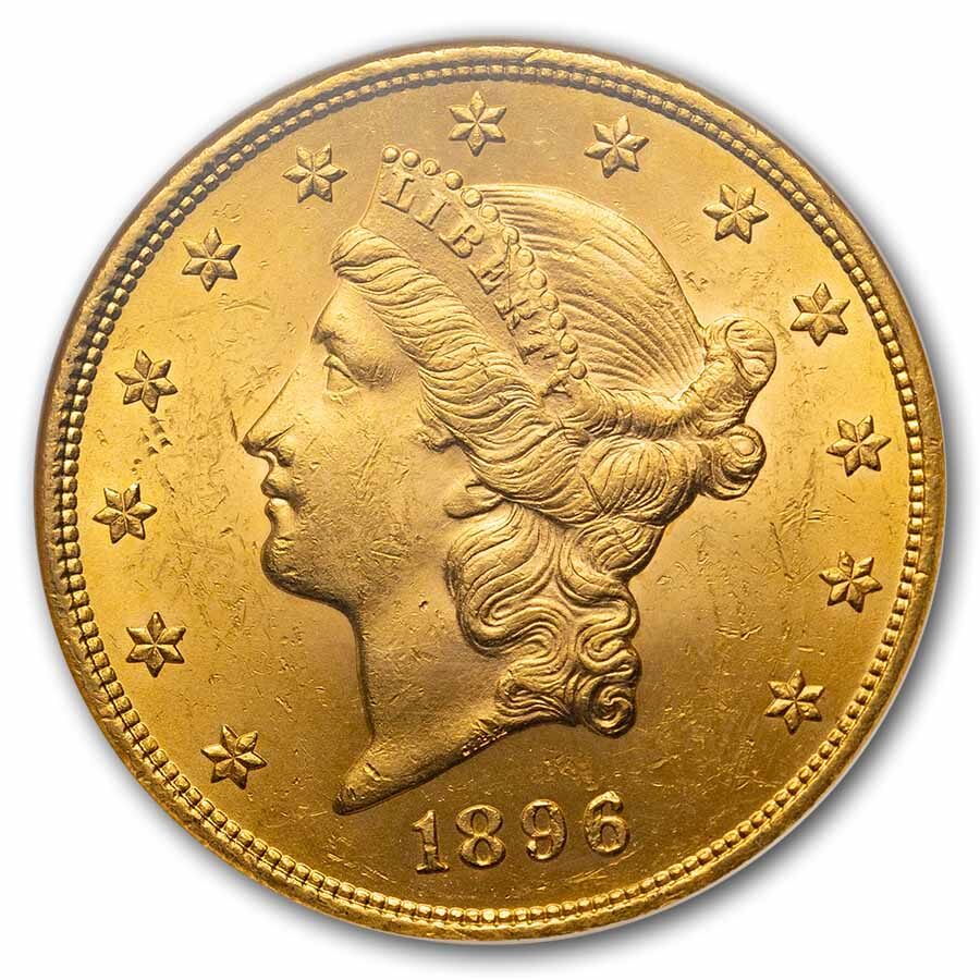 1896 $20 Liberty Gold Double Eagle MS-62 NGC