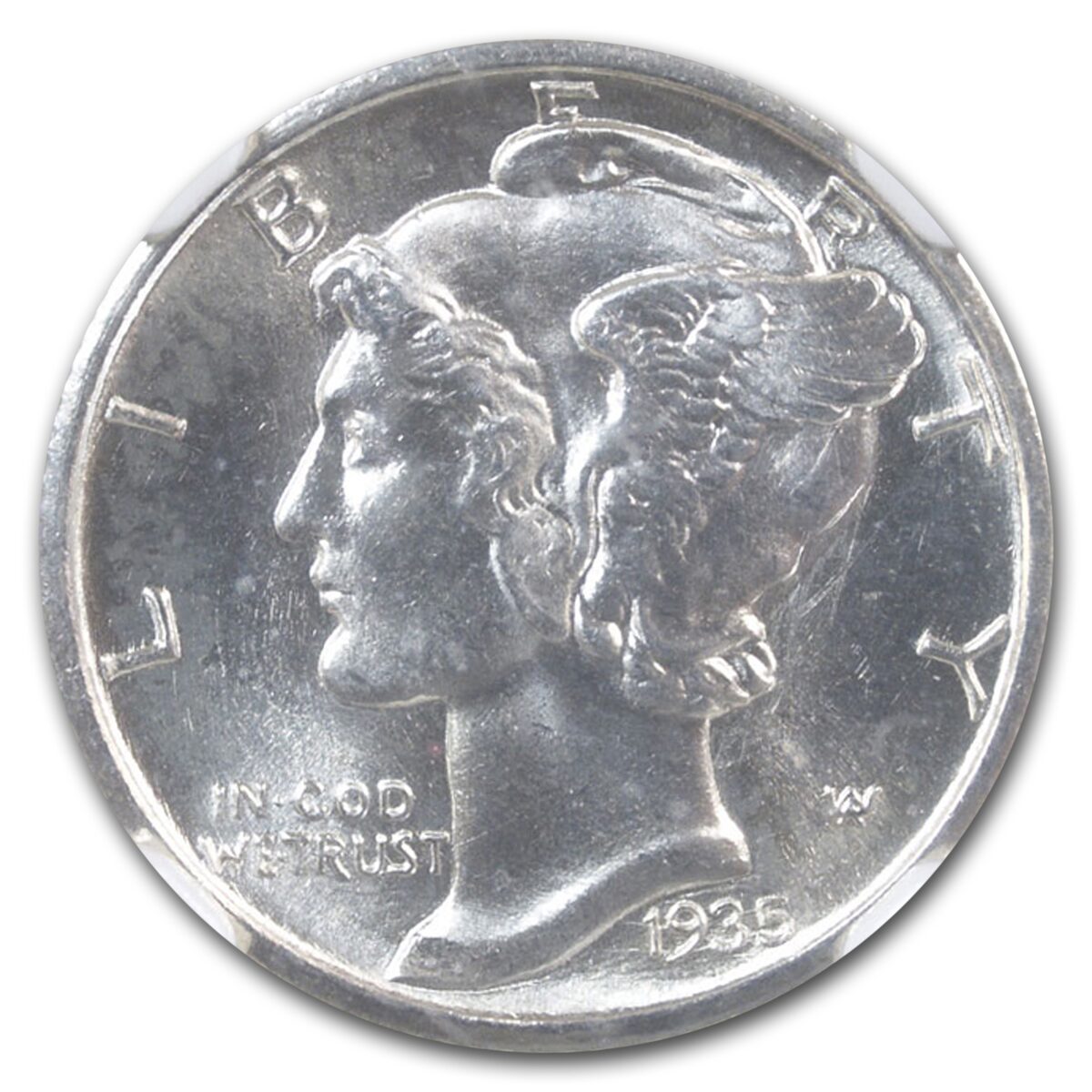 1935-S Mercury Dime MS-66 NGC (FB)