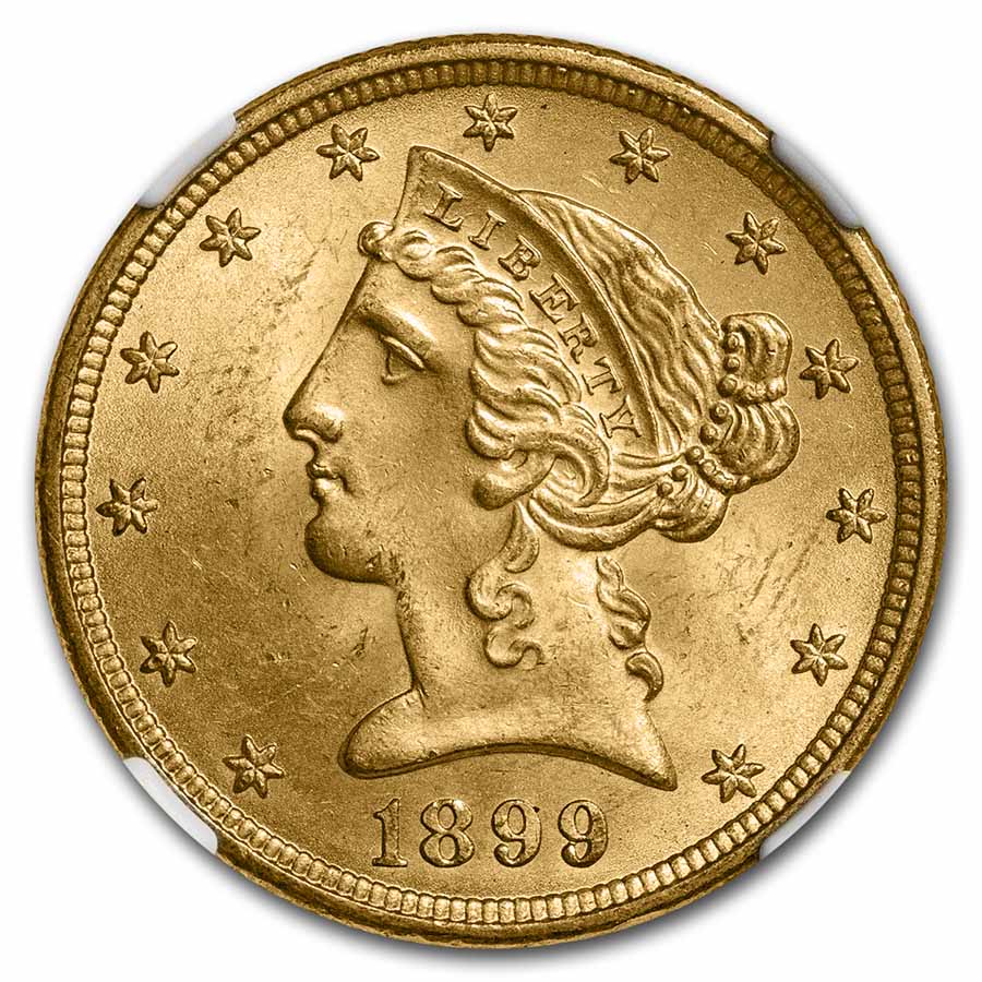 $5 Liberty Gold Half Eagle MS-65 NGC