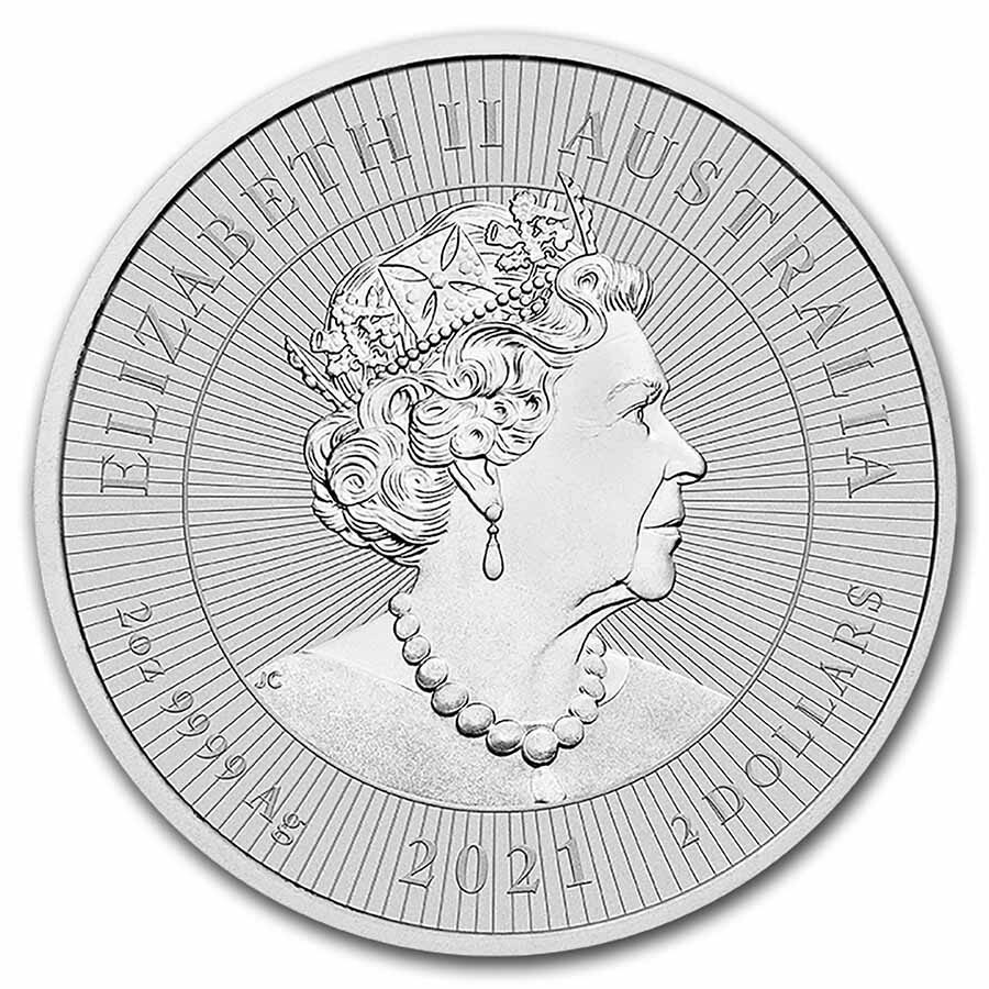 2021 AUS 2 oz Silver Platypus The Next Generation BU (Piedfort)