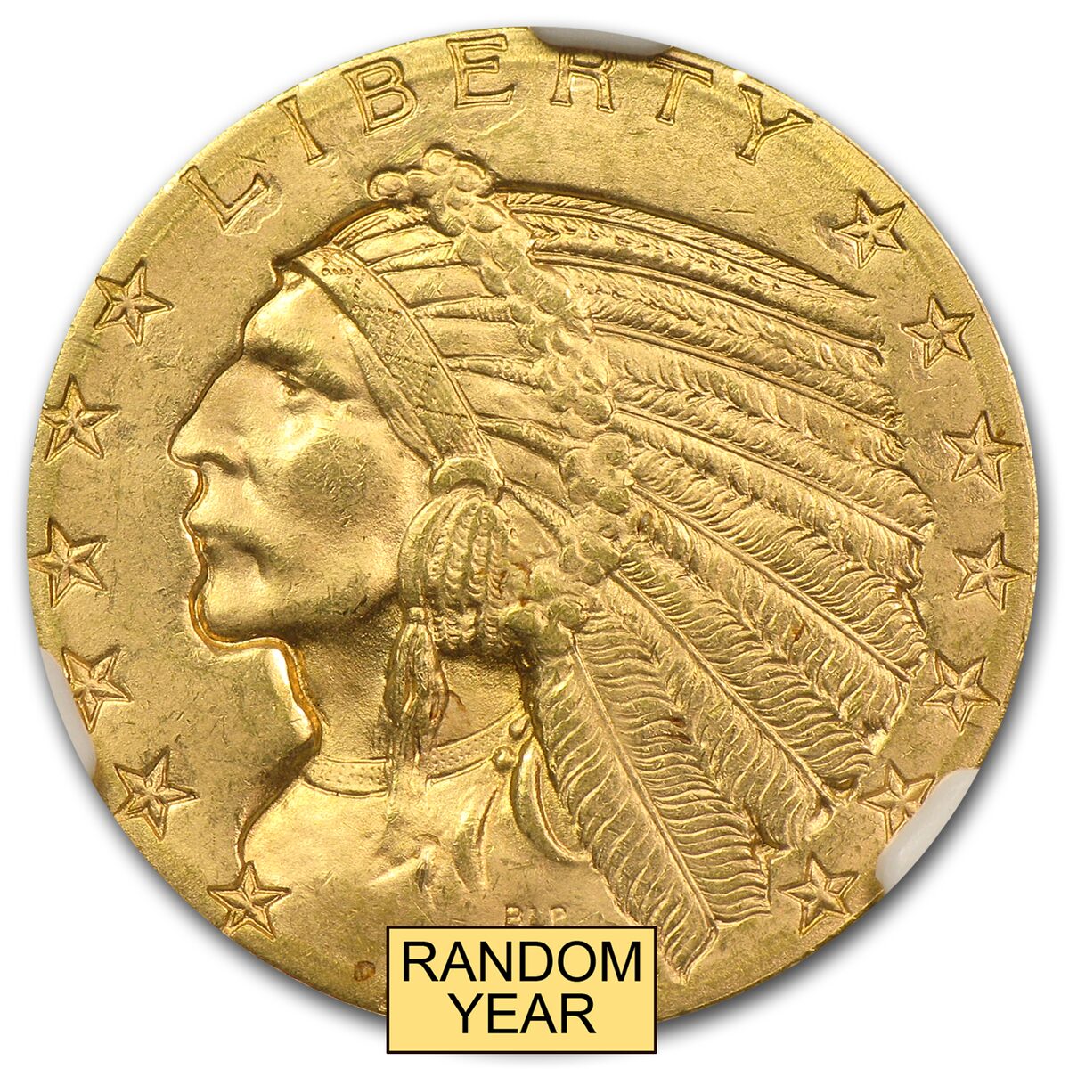 $5 Indian Gold Half Eagle MS-64 NGC (Random Year)