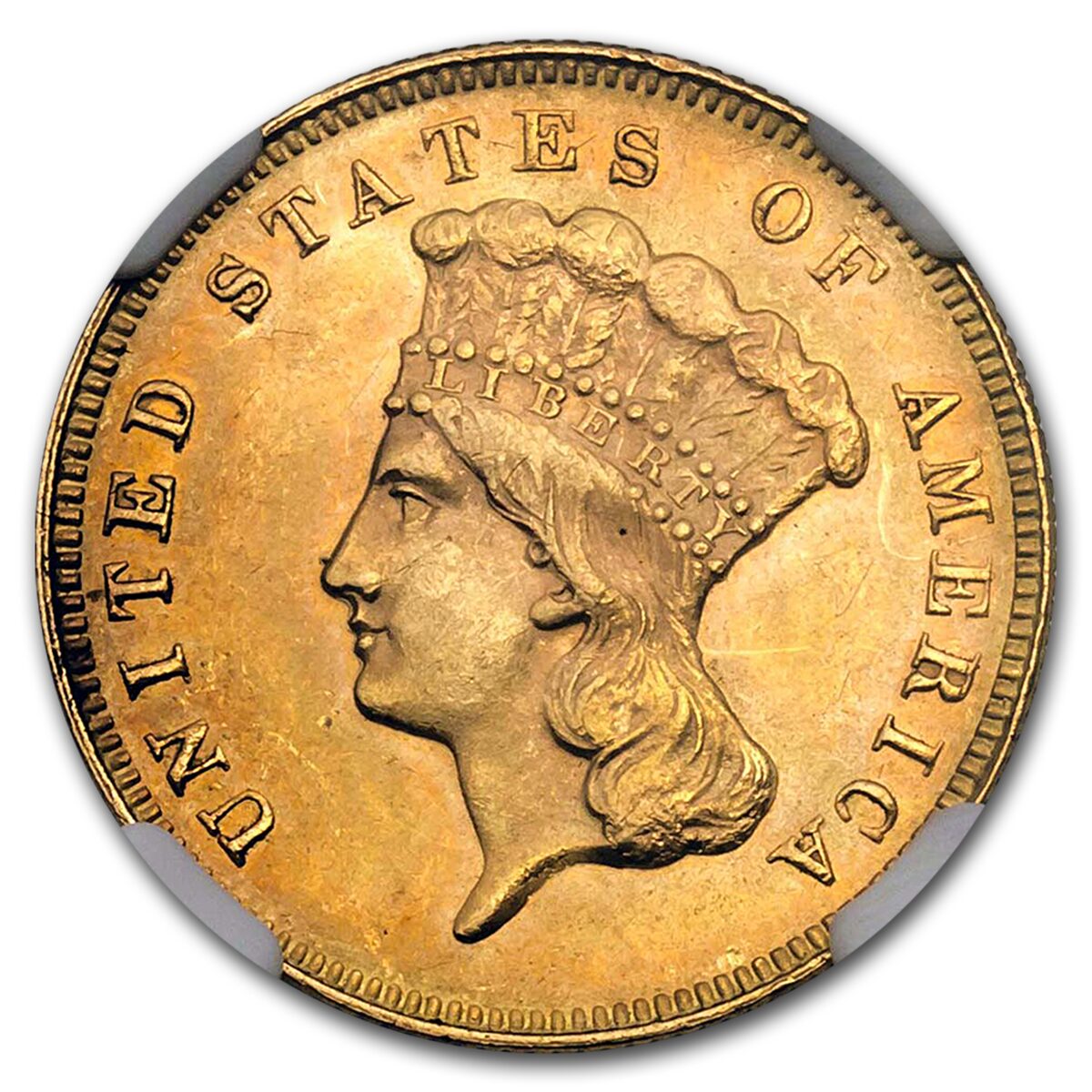 $3 Gold Princess MS-63 NGC/PCGS