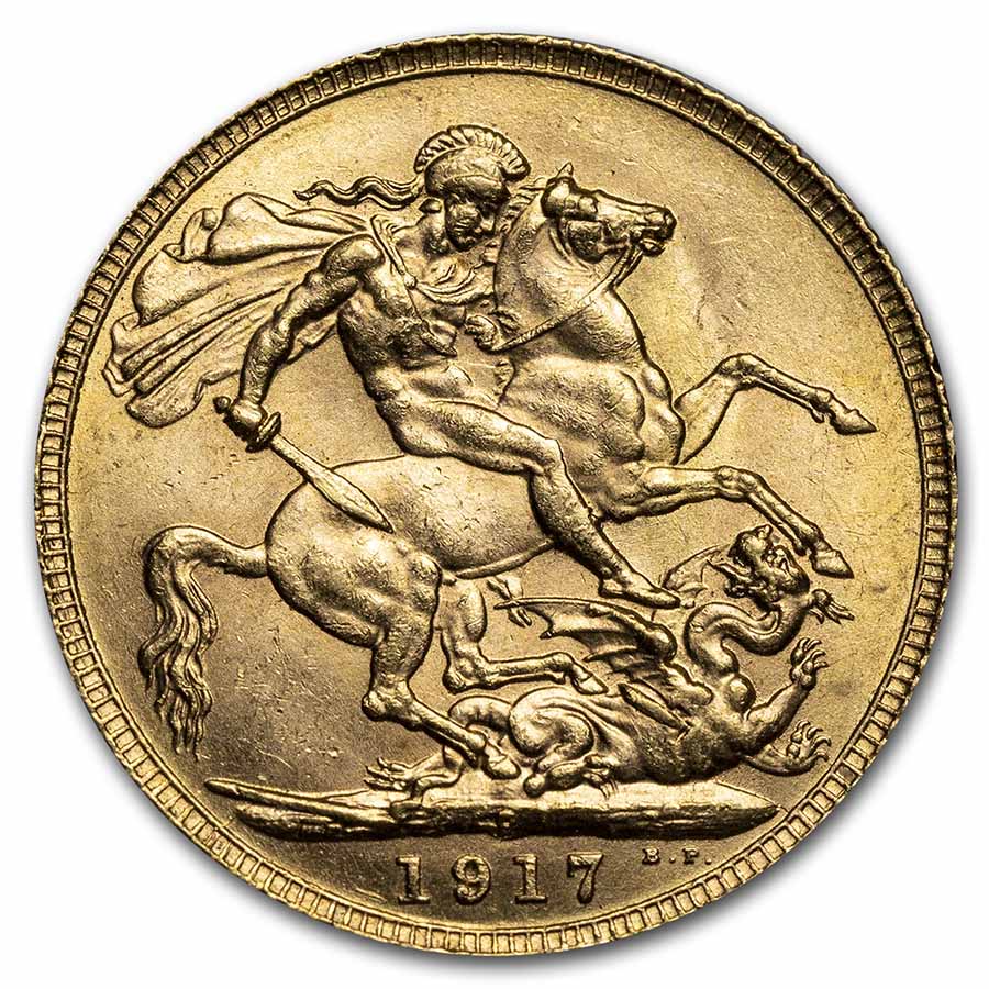 1917-P Australia Gold Sovereign George V BU