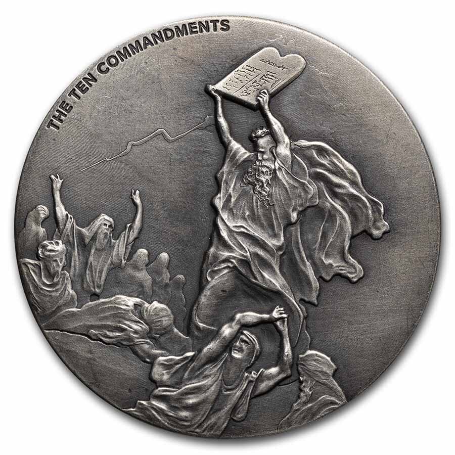 2015 2 oz Silver Coin Only - Biblical Series (Ten Commandments)